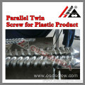 extruder machine plastic pellets parallel twin screw cylinder